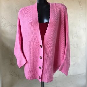 Dex Pink Women's Cardigan Sweater Size 2X